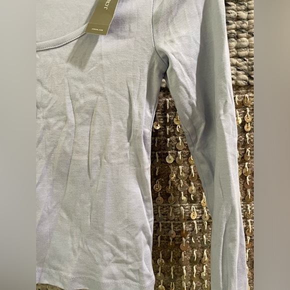 NWT J Crew scoop neck long sleeve tee blue lavender sz S - Picture 6 of 7